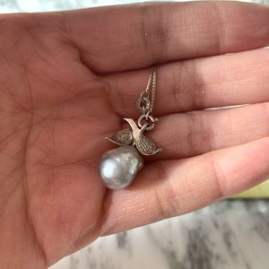 14k natural Pearl pendant necklace